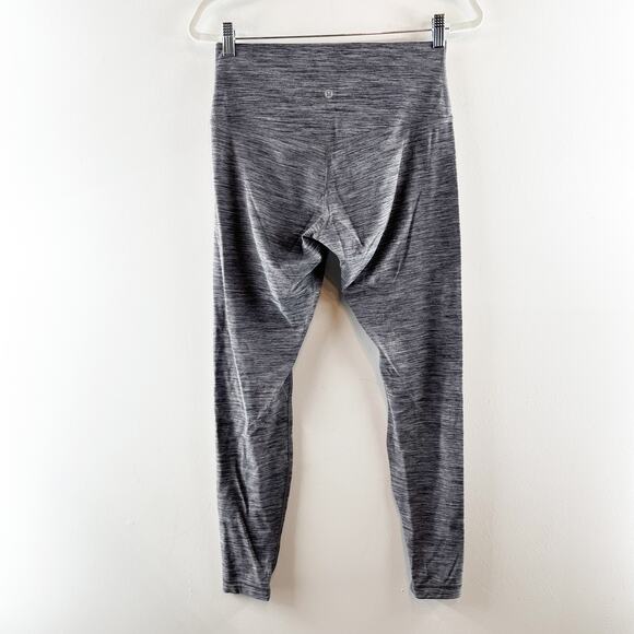 Lululemon Align Pant High Rise Leggings 28" Heathered Gray Black 10 - Picture 3 of 4